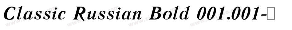 Classic Russian Bold 001.001字体转换
